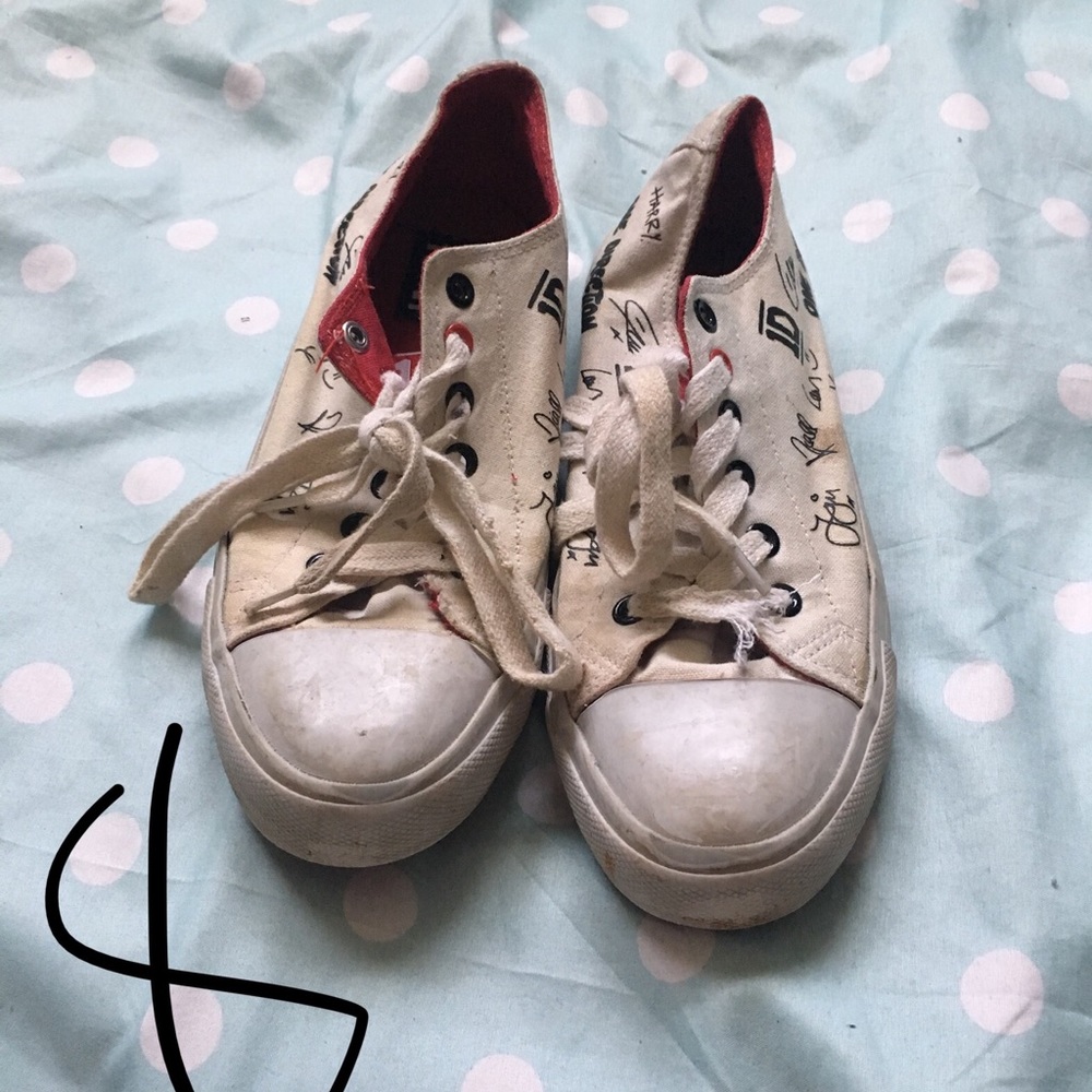 One direction white sneakers